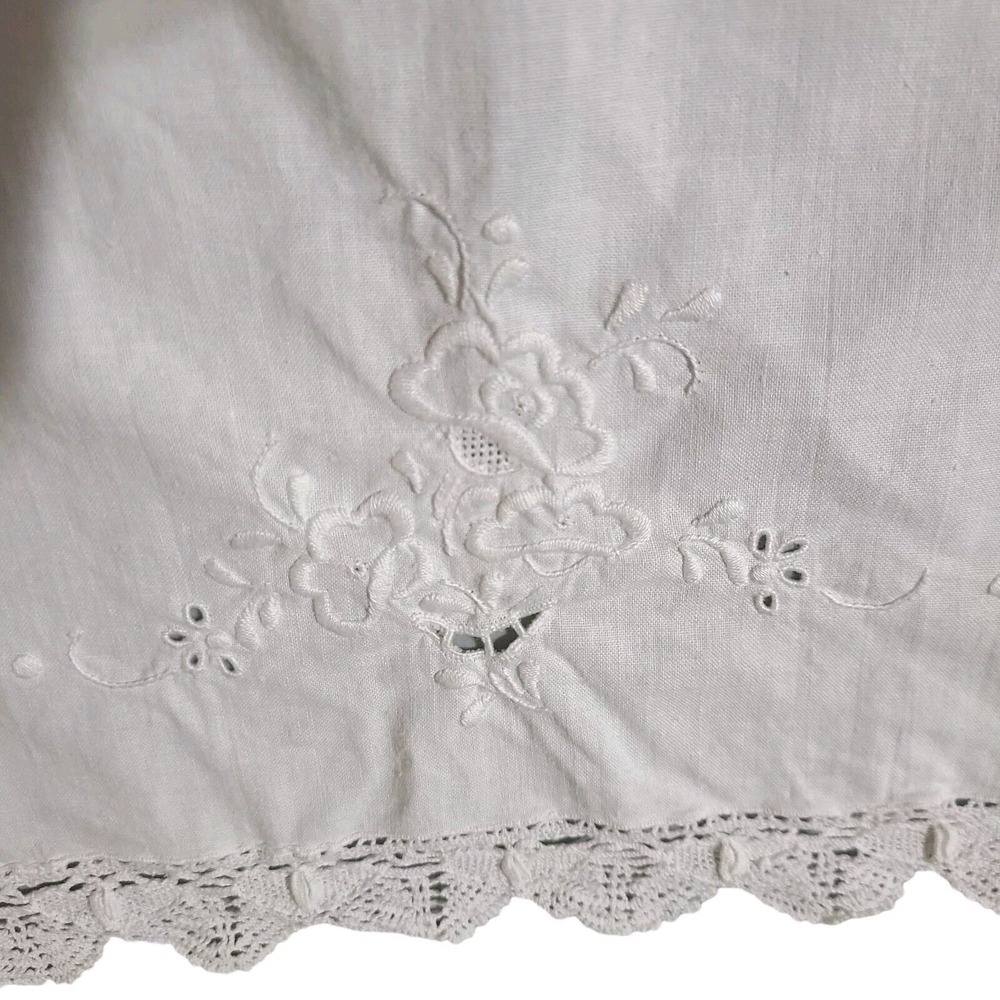 Vintage Linen Napkins 2 Battenburg Lace Dining Beautiful Crochet Border Clean